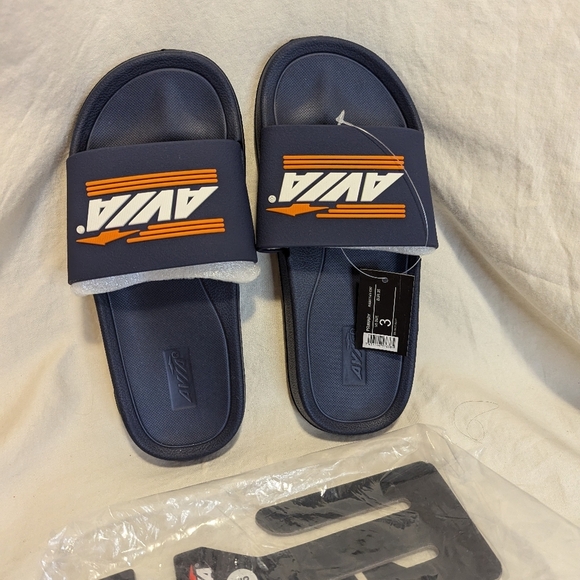 Avia Kids Primary Sandals Slides Rubber with Logo Navy - Picture 6 of 8
